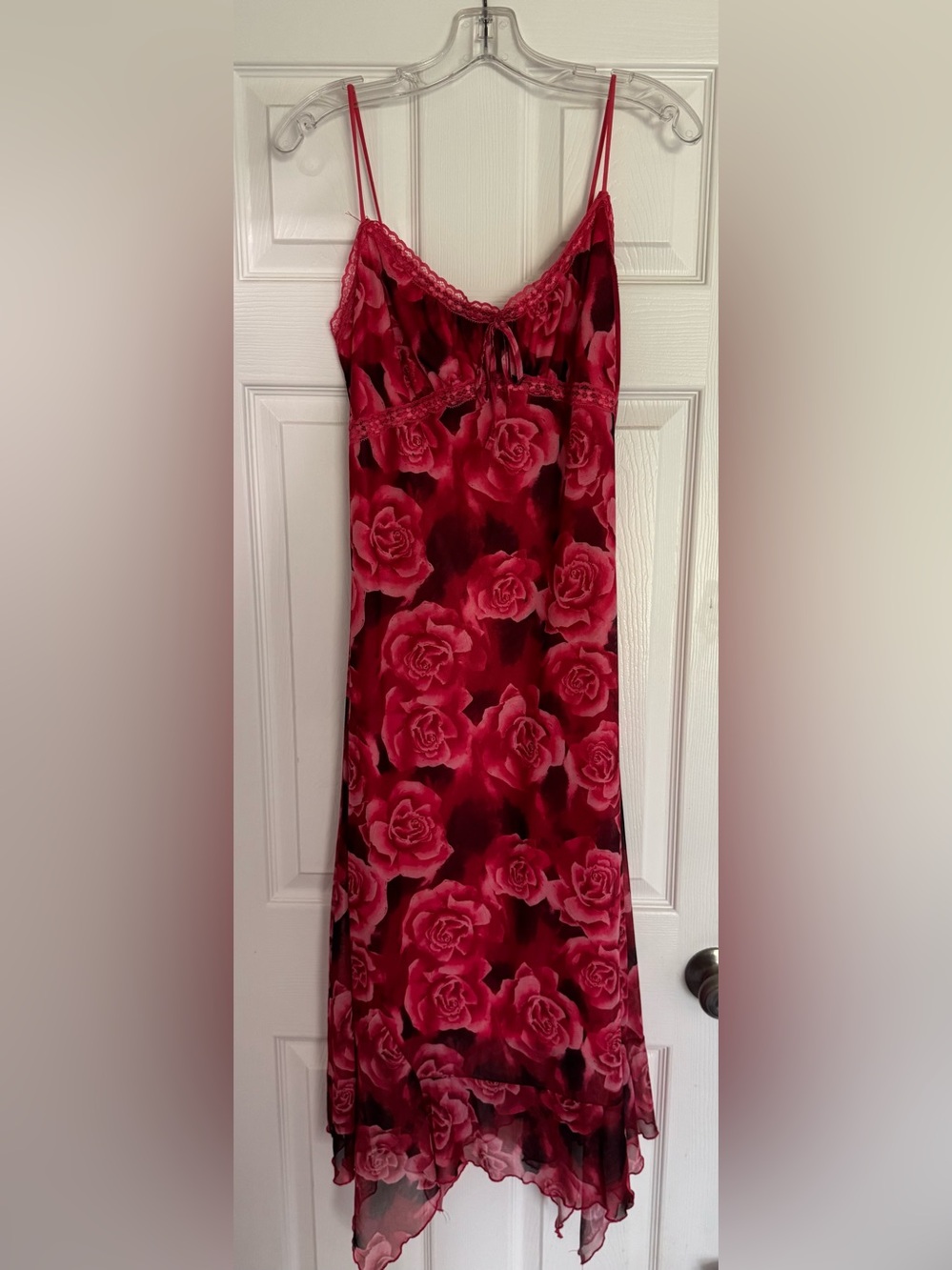 Justify Red Rose Print Dress